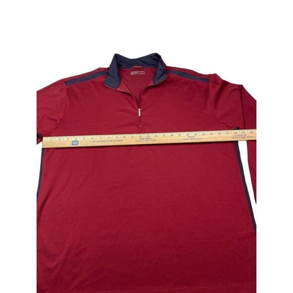 Men’s Nike Fit Dry Quarter Zip Burg. & Black Textured Outdoors Pullover Large - Picture 4 of 9